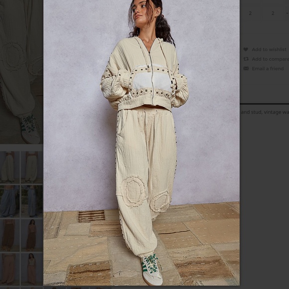 POL “ Nancy “ POL Double Gauze Joggers 81 - Picture 5 of 6